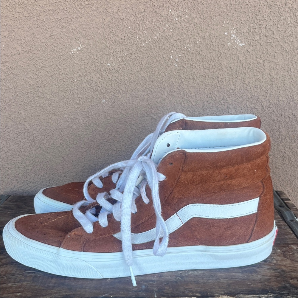 Vans SK-8 pig suede Suede Brown and White High-Tops